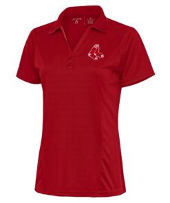 Women's Boston Red Sox Antigua Red Team Logo Tribute Polo