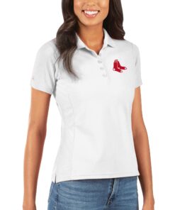 Women's Boston Red Sox Antigua White Legacy Pique Polo