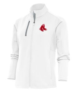 Women's Boston Red Sox Antigua White Logo Generation Full-Zip Jacket