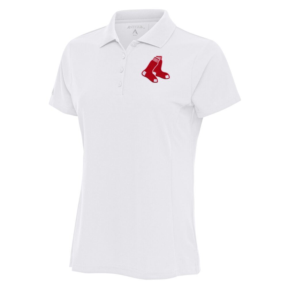 Women's Boston Red Sox Antigua White Logo Legacy Pique Polo