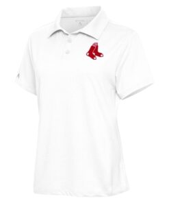 Women's Boston Red Sox  Antigua White Motivated Polo