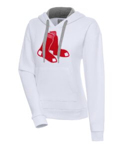 Women's Boston Red Sox  Antigua White Victory Pullover Hoodie