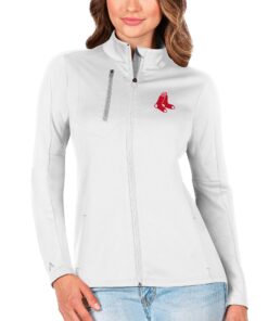 Women's Boston Red Sox Antigua White/Silver Generation Full-Zip Jacket