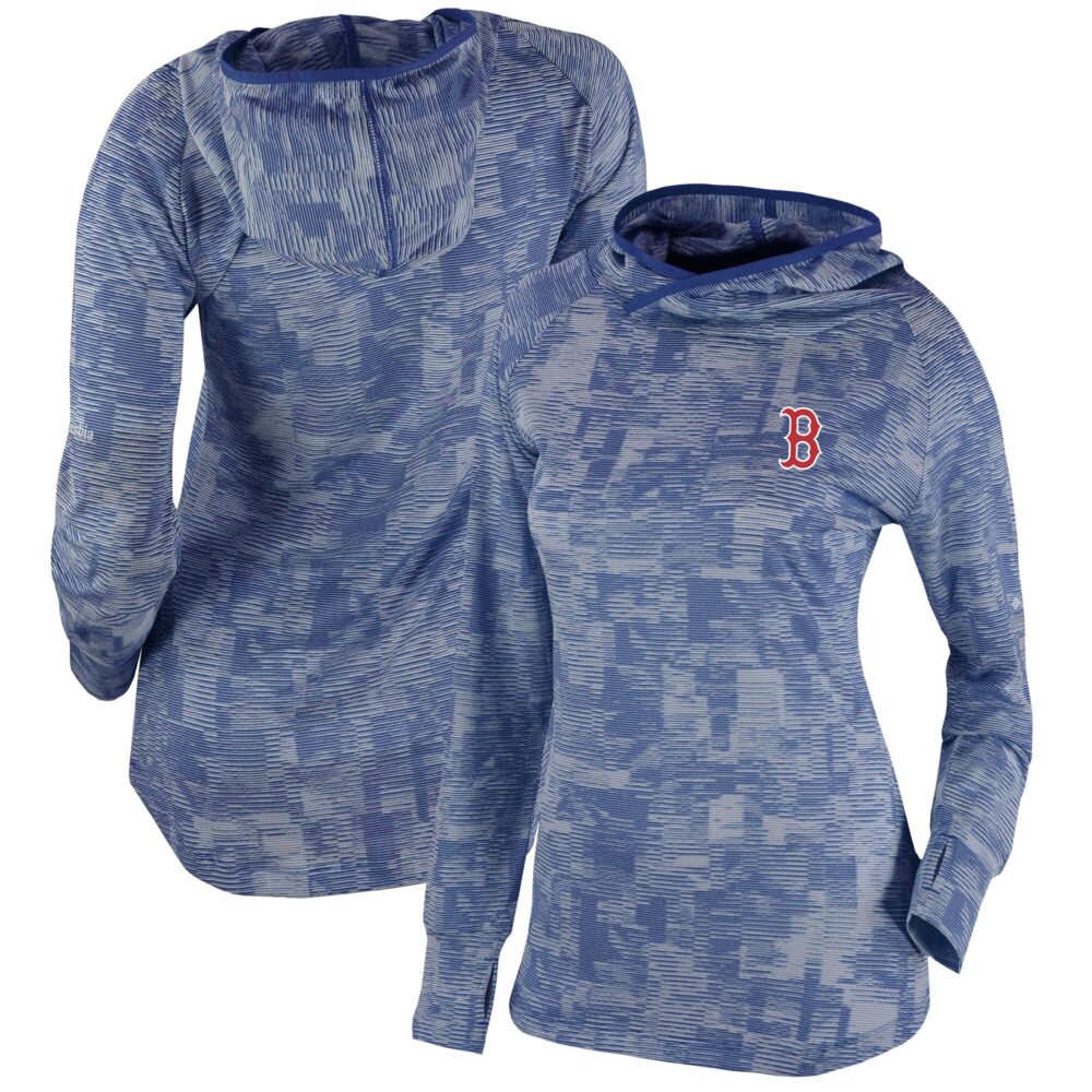Women's Boston Red Sox  Columbia Navy Omni-Wick Sunday Ball Pullover Hoodie
