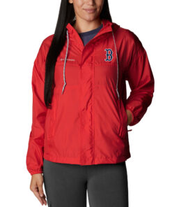 Women's Boston Red Sox  Columbia Red Flash Challenger Full-Zip Windbreaker Jacket