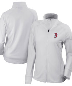 Women's Boston Red Sox  Columbia White Omni-Wick Greenkeeper Full-Zip Jacket