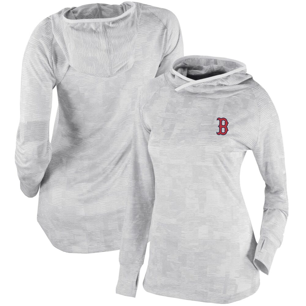 Women's Boston Red Sox  Columbia White Omni-Wick Sunday Ball Pullover Hoodie