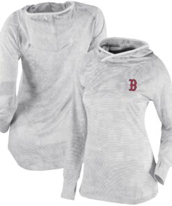 Women's Boston Red Sox  Columbia White Omni-Wick Sunday Ball Pullover Hoodie