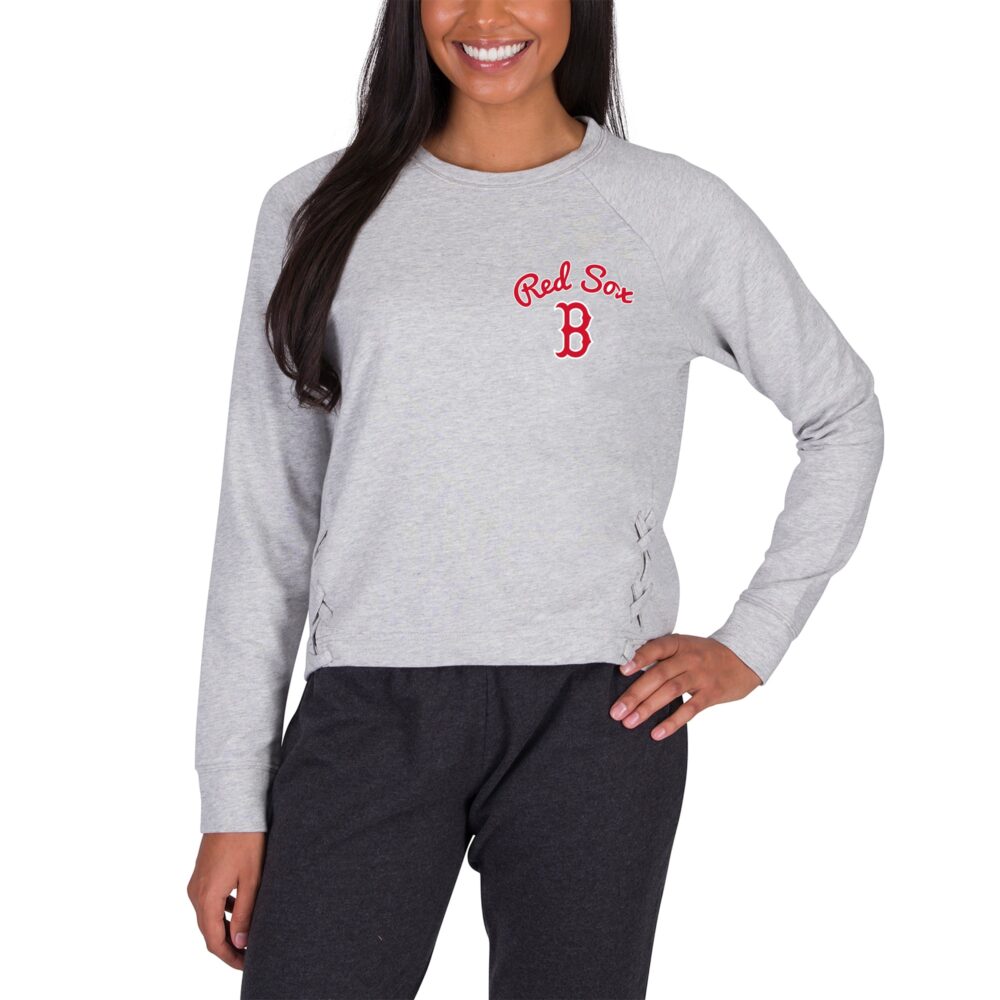 Women's Boston Red Sox Concepts Sport Gray Greenway Long Sleeve Top