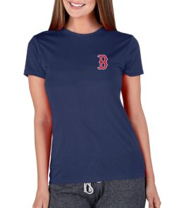 Women's Boston Red Sox Concepts Sport Navy Marathon Knit T-Shirt