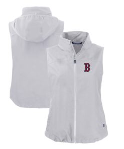 Women's Boston Red Sox  Cutter & Buck Gray Charter Eco Recycled Full-Zip Vest
