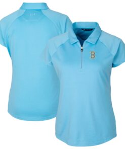Women's Boston Red Sox  Cutter & Buck Light Blue City Connect Forge Stretch Polo