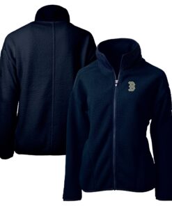 Women's Boston Red Sox Cutter & Buck Navy City Connect Cascade Eco Sherpa Full-Zip Jacket