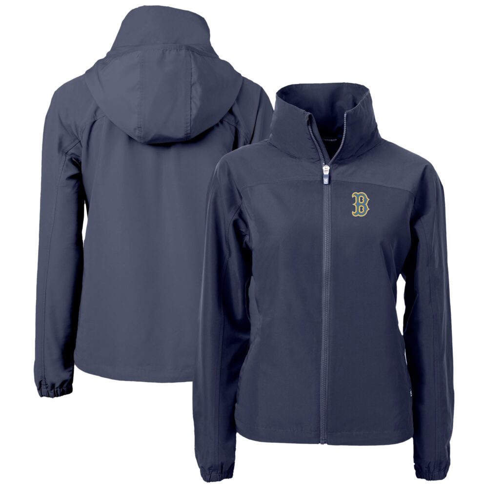 Women's Boston Red Sox  Cutter & Buck Navy City Connect Charter Eco Recycled Full-Zip Jacket