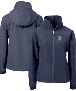 Women's Boston Red Sox  Cutter & Buck Navy City Connect Charter Eco Recycled Full-Zip Jacket