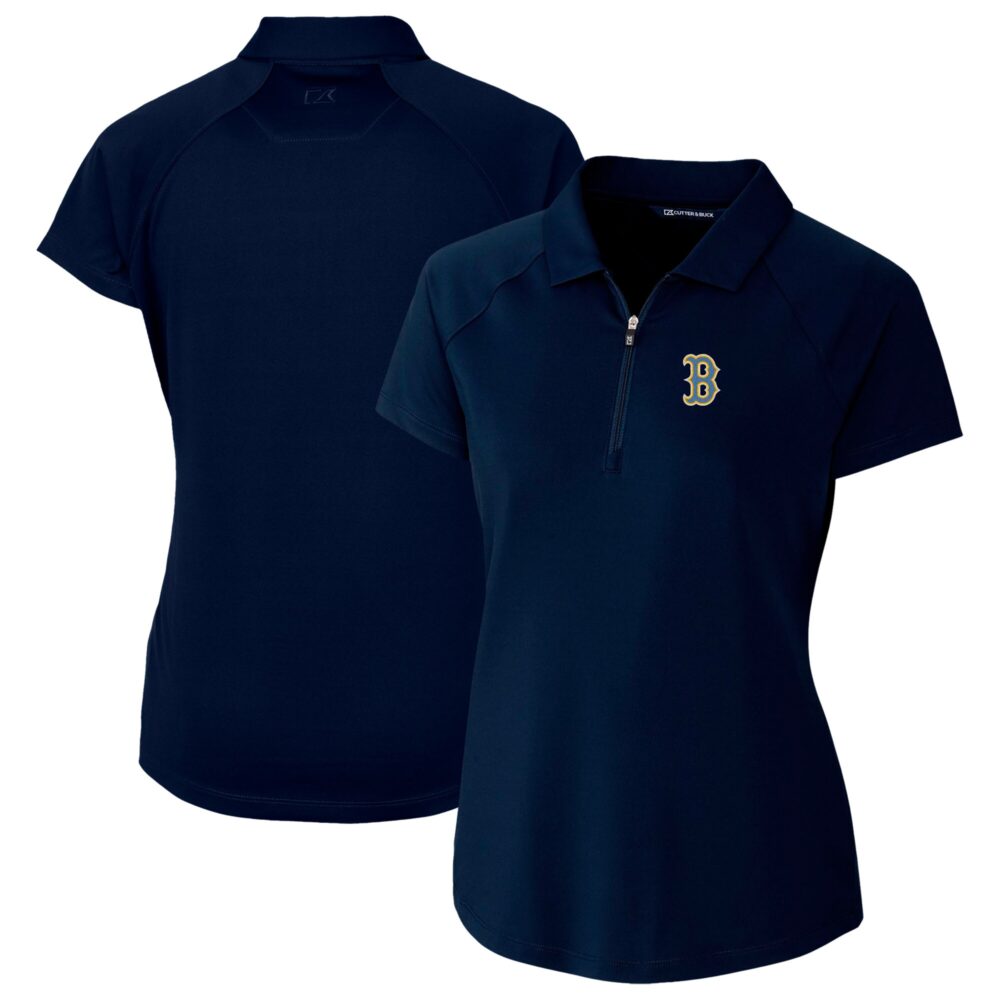 Women's Boston Red Sox  Cutter & Buck Navy City Connect Forge Stretch Polo