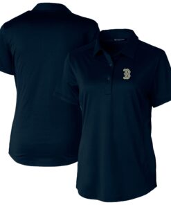 Women's Boston Red Sox  Cutter & Buck Navy City Connect Prospect Textured Stretch Polo