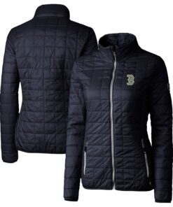 Women's Boston Red Sox  Cutter & Buck Navy City Connect Rainier PrimaLoft Eco Insulated Full-Zip Puffer Jacket