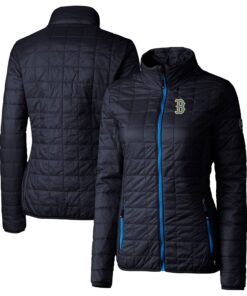 Women's Boston Red Sox  Cutter & Buck Navy City Connect Rainier PrimaLoft Eco Insulated Full-Zip Puffer Jacket