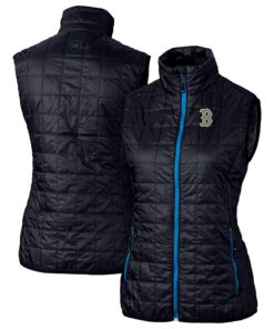 Women's Boston Red Sox  Cutter & Buck Navy City Connect Rainier PrimaLoft Eco Insulated Full-Zip Puffer Vest
