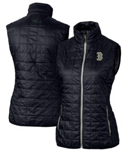 Women's Boston Red Sox  Cutter & Buck Navy City Connect Rainier PrimaLoft Eco Insulated Full-Zip Puffer Vest