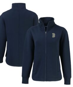 Women's Boston Red Sox Cutter & Buck Navy City Connect Roam Eco Recycled Full-Zip Jacket