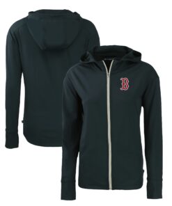 Women's Boston Red Sox  Cutter & Buck Navy Daybreak Eco Recycled Full-Zip Hoodie