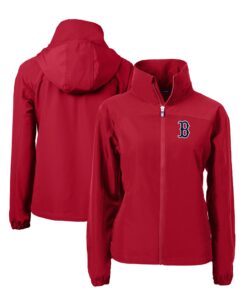 Women's Boston Red Sox  Cutter & Buck Red Charter Eco Recycled Full-Zip Jacket