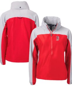 Women's Boston Red Sox Cutter & Buck Red/Gray Charter Eco Recycled Anorak Jacket