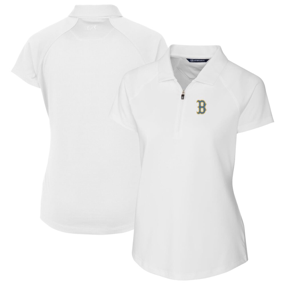 Women's Boston Red Sox  Cutter & Buck White City Connect Forge Stretch Polo