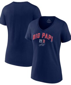 Women's Boston Red Sox David Ortiz  Branded Navy Big Papi Graphic V-Neck T-Shirt