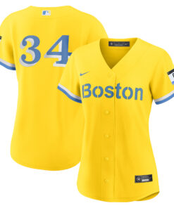 Women's Boston Red Sox David Ortiz Nike Gold City Connect Replica Player Jersey