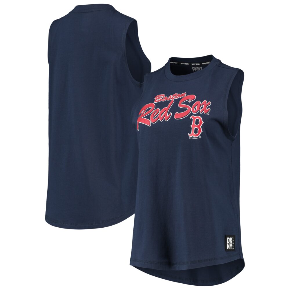 Women's Boston Red Sox DKNY Sport Navy Marcie Tank Top