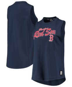 Women's Boston Red Sox DKNY Sport Navy Marcie Tank Top