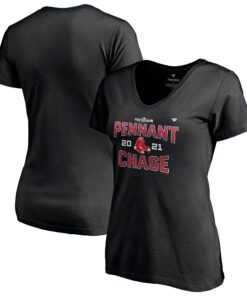 Women's Boston Red Sox  Branded Black 2021 Division Series Winner Locker Room Plus Size V-Neck T-Shirt