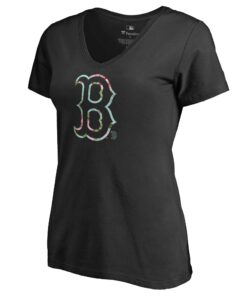 Women's Boston Red Sox  Branded Black Lovely V-Neck T-Shirt