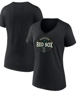 Women's Boston Red Sox  Branded Black St. Patrick's Day Lucky T-Shirt