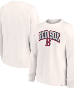Women's Boston Red Sox  Branded Cream Leopard Pullover Sweatshirt