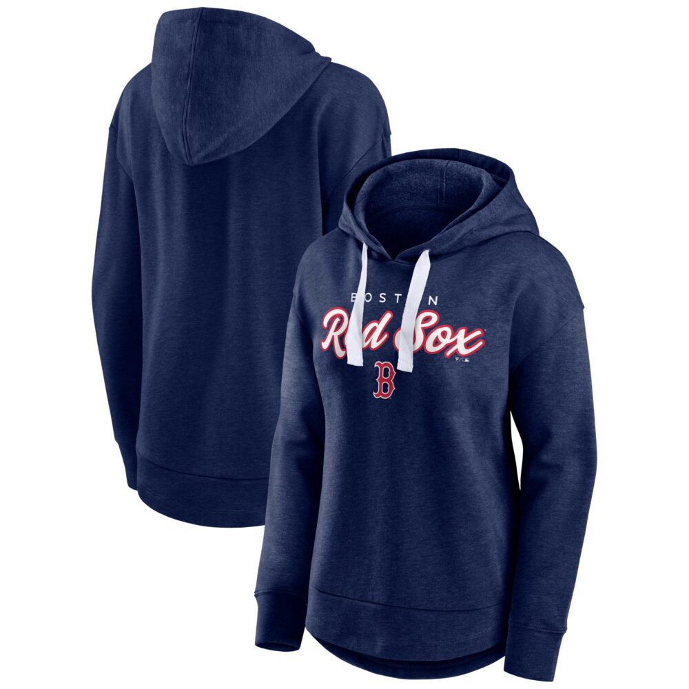 Women's Boston Red Sox  Branded Heather Navy Set to Fly Pullover Hoodie