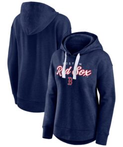 Women's Boston Red Sox  Branded Heather Navy Set to Fly Pullover Hoodie