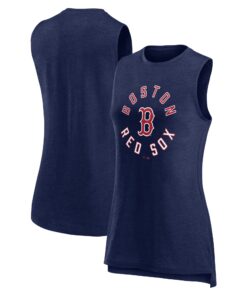 Women's Boston Red Sox   Branded Heather Navy What Goes Around Tank Top