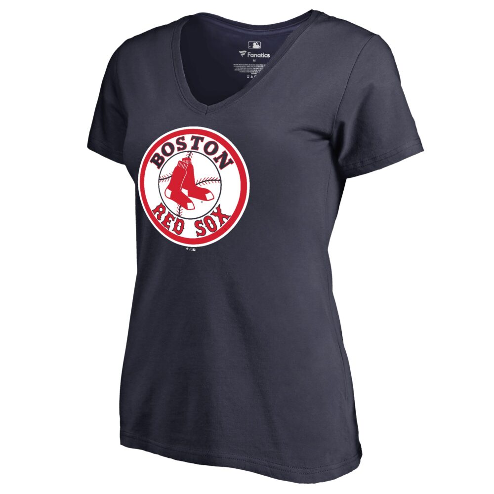 Women's Boston Red Sox  Branded Navy Cooperstown Collection Forbes T-Shirt