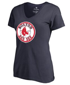 Women's Boston Red Sox  Branded Navy Cooperstown Collection Forbes T-Shirt