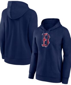 Women's Boston Red Sox  Branded Navy Distressed Team Pullover Hoodie