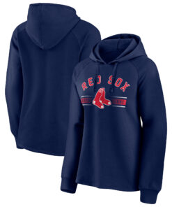 Women's Boston Red Sox  Branded Navy Perfect Play Raglan Pullover Hoodie
