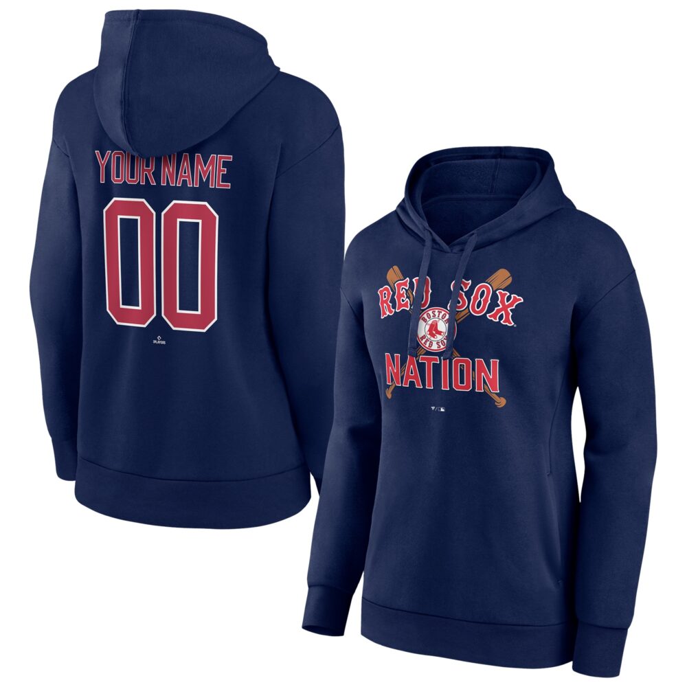 Women's Boston Red Sox  Branded Navy Personalized Hometown Legend Pullover Hoodie