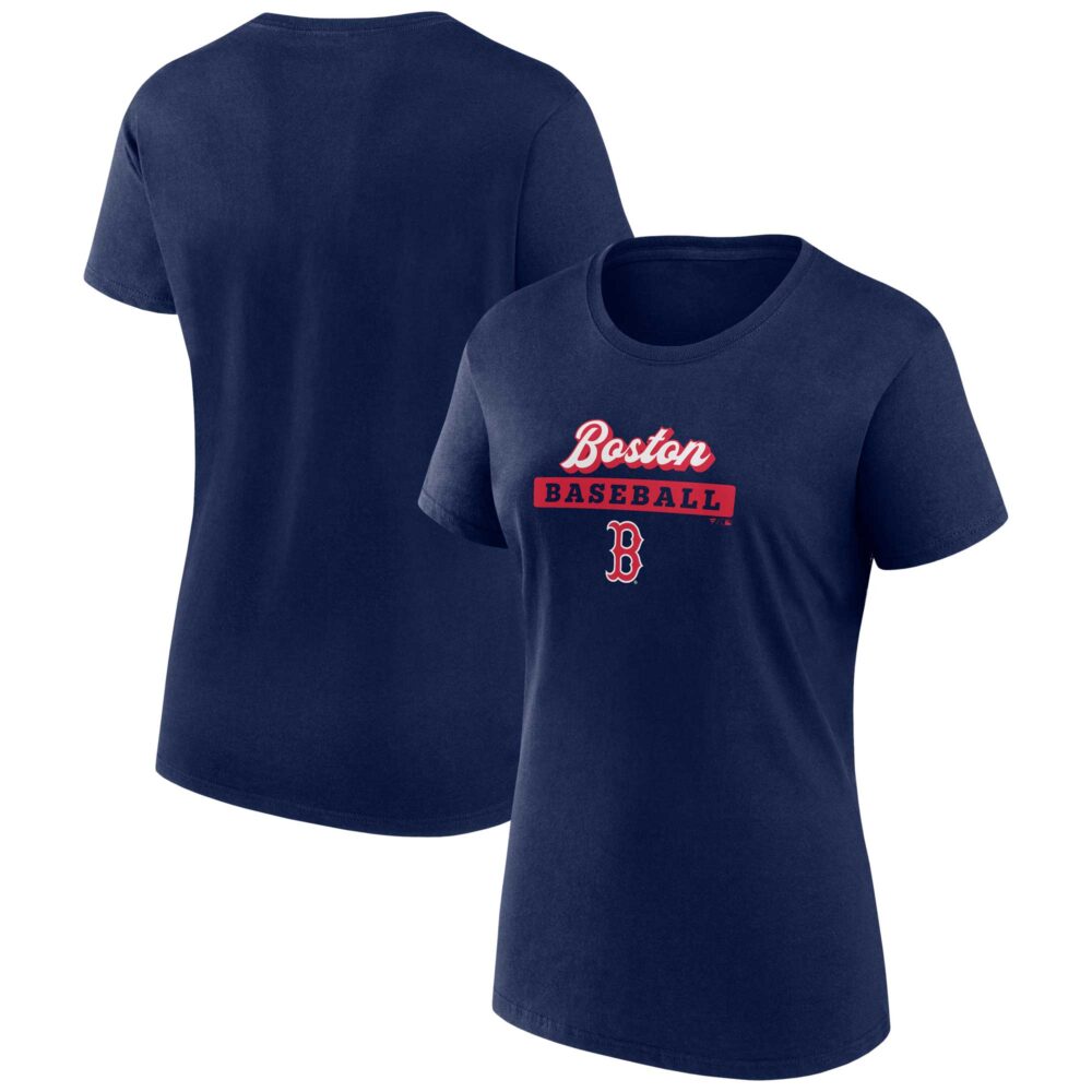 Women's Boston Red Sox  Branded Navy State Script T-Shirt