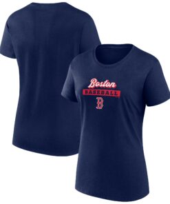Women's Boston Red Sox  Branded Navy State Script T-Shirt
