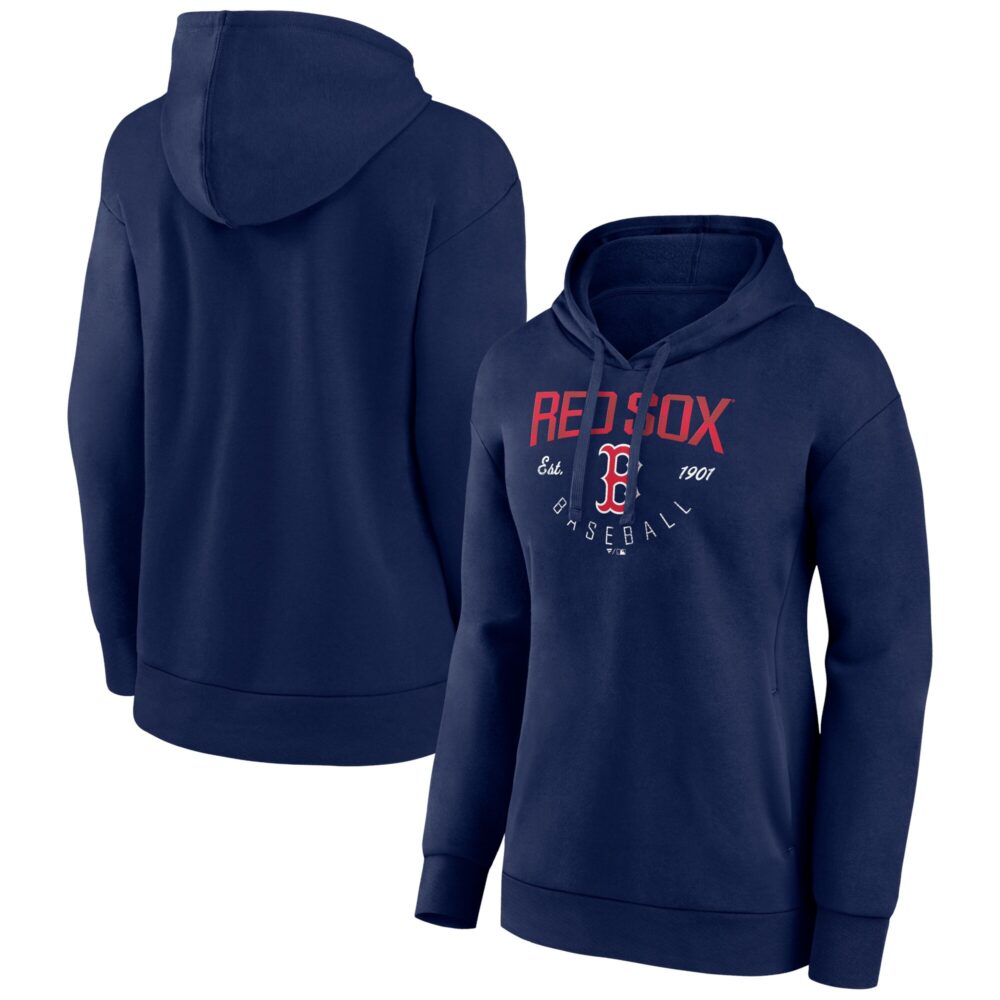 Women's Boston Red Sox  Branded Navy Team Live For It Pullover Hoodie