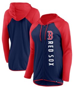 Women's Boston Red Sox  Branded Navy/Red Forever Fan Full-Zip Hoodie Jacket